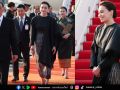 ฉลองพระองค์สมเด็จพระราชินี ชุดที่ 1 เสด็จพระราชดำเนินถึงท่าอากาศยานนานาชาติวัตไต นครเวียงจันทน์