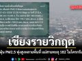 เชียงรายวิกฤต ฝุ่น PM2.5 พุ่งสูงหลายพื้นที่ แม่สายทะลุ 182 ไมโครกรัม