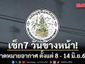 มาแล้ว!!! กรมอุตุฯคาดหมายอากาศ 7 วันข้างหน้า ตั้งแต่ 8 - 14 มิ.ย.69