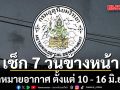 มาแล้ว!!! กรมอุตุฯคาดหมายอากาศ 7 วันข้างหน้า ตั้งแต่ 10 - 16 มิ.ย.69