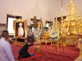 หม่อมเจ้าศรีสว่างวงศ์ ทรงบำเพ็ญพระราชกุศลถวายภัตตาหารเช้า แด่พระพิธีธรรมสวดพระอภิธรรมพระศพ เจ้าฟ้าพัชรกิติยาภา