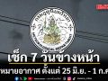 มาแล้ว!!! กรมอุตุฯคาดหมายอากาศ 7 วันข้างหน้า ตั้งแต่ 25 มิ.ย. - 1 ก.ค.69