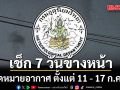 มาแล้ว!!! กรมอุตุฯคาดหมายอากาศ 7 วันข้างหน้า ตั้งแต่ 11 - 17 ก.ค.69