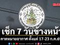 มาแล้ว!!! กรมอุตุฯคาดหมายอากาศ 7 วันข้างหน้า ตั้งแต่ 17-23 ก.ค.69