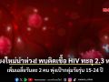 เชียงใหม่น่าห่วง! พบติดเชื้อ HIV ทะลุ 2.3 หมื่น เพิ่มเฉลี่ยวันละ 2 คน พุ่งเป้ากลุ่มวัยรุ่น 15-24 ปี