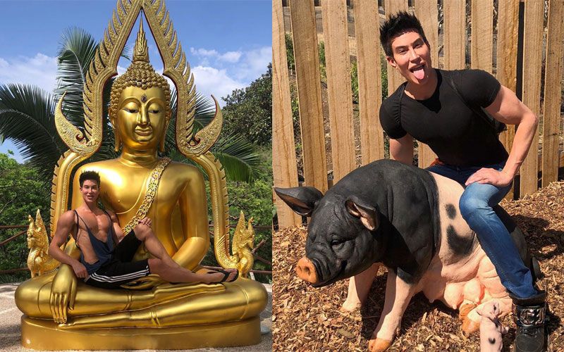 ‘ตุ๊กตาเคน’โพสต์ภาพนั่งบนตักพระพุทธรูป-ใส่แคปชั่นสยิว ทำสะเทือนใจชาวพุทธ
