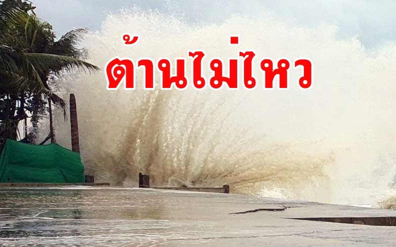 ยกธงยอมแพ้คลื่นยักษ์สูงกว่า 7 เมตรซัดเข้ารีสอร์ทร้านอาหารเสียหาย