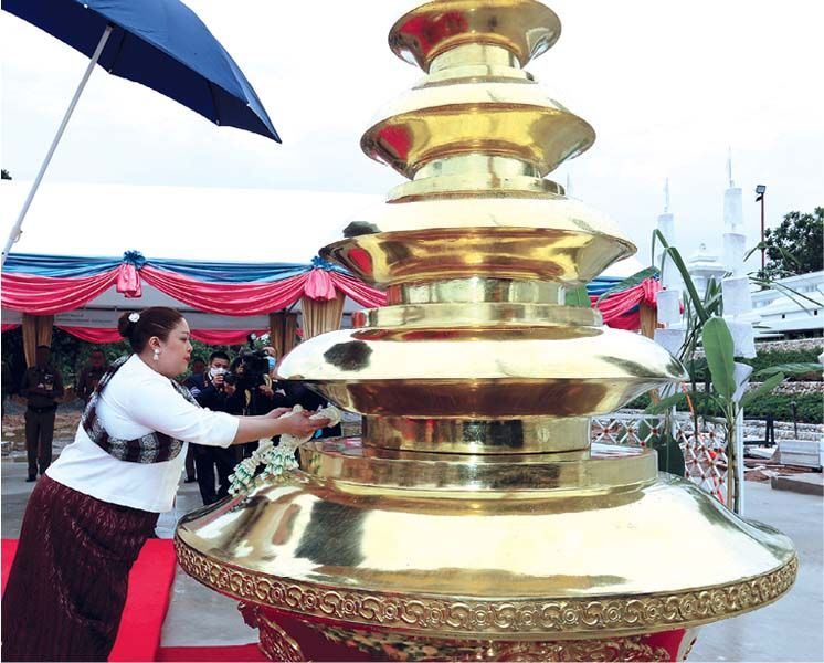 พระองค์เจ้าสิริภาจุฑาภรณ์ เสด็จประกอบพิธีบวงสรวง  ยกปลียอดพระเจดีย์โครงการพิพิธภัณฑ์ธรรมเจดีย์พระธรรมวิสุทธิมงคล