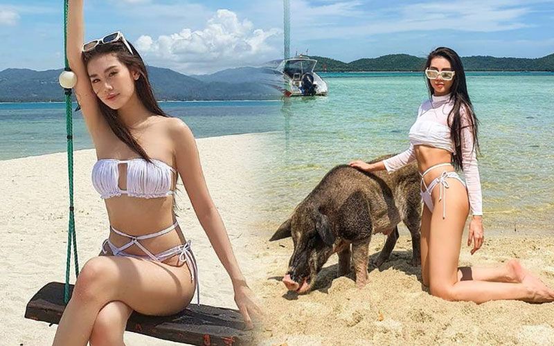 'ดาว พิมพ์ทอง'อวดหุ่นสุดเป๊ะ แชะภาพในชุดบิกินี่โชว์แซ่บริมหาด