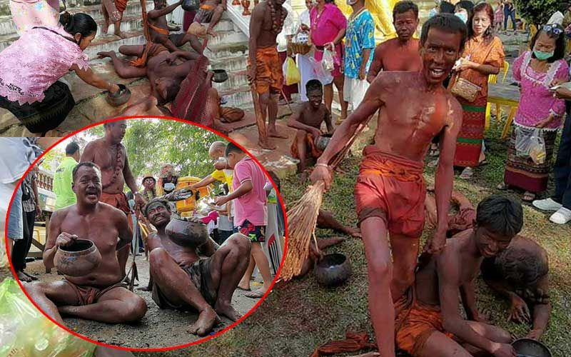 'เปรต-ผีนรก'ออกขอส่วนบุญ!! วันตักบาตรเทโวโรหณะ สอนบุญบาปทำความดี