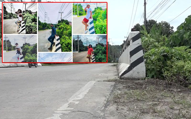 แฟนคลับ'รัศมีแข'ตามถ่ายรูปเช็คอิน!! จุดที่'ไฮโซแชมป์'ขับรถชนสะพานเกาะสมุย