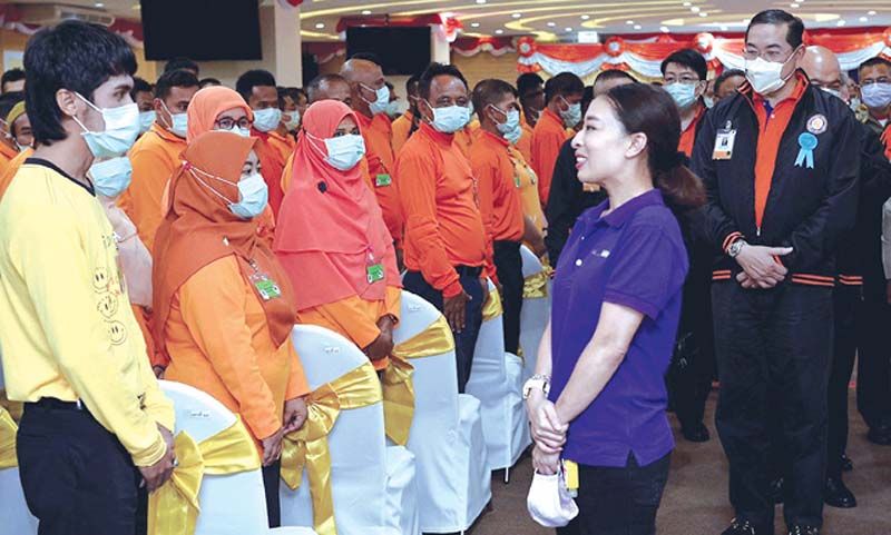 สมเด็จเจ้าฟ้าฯ กรมหลวงราชสาริณีสิริพัชรฯ ประธานมูลนิธิอาสาเพื่อนพึ่ง (ภาฯ) เสด็จฯ ทรงเปิดการประชุมหลักสูตรบริหารจัดการนํ้าและจัดการภัยพิบัติฯ