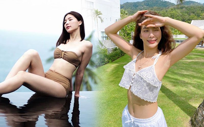 แจ่มเลย! 'จันจิ'สวมบิกินีแชะภาพริมสระอวดหุ่นเซี๊ยะ