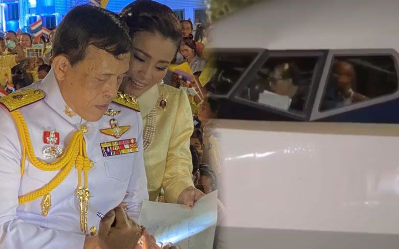 'ในหลวง'ทรงขับเครื่องบินพระที่นั่ง 'พระราชินี'เป็นผู้ช่วยนักบิน หลังเสร็จสิ้นพระราชกรณียกิจที่อุดรฯ (คลิป)