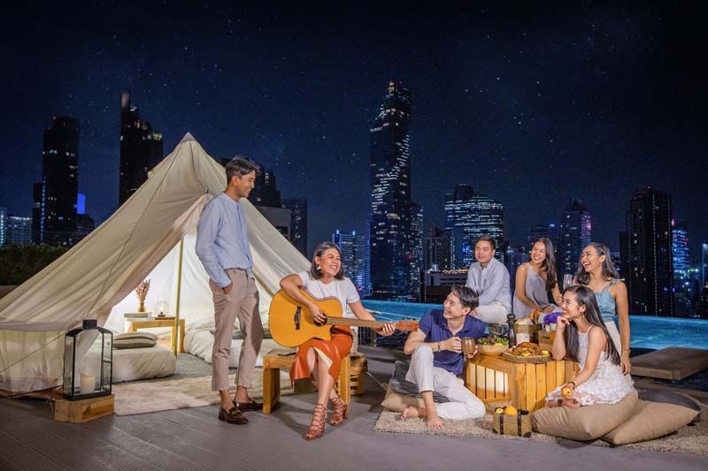 ‘แกลมปิ้ง’ ใต้แสงดาว ที่แรกและที่เดียวในกรุงเทพฯ