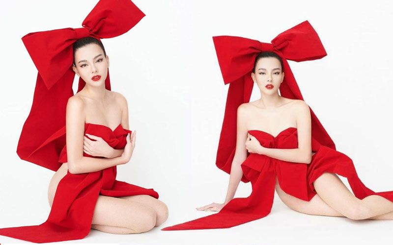 'ดิว อริสรา'อวดความแซ่บ ผูกโบว์แดงเป็นของขวัญที่สวยที่สุด