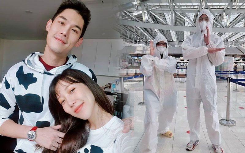 ปลอดภัยไว้ก่อน! 'กันต์'จัดเต็มชุดป้องกันโควิด พาภรรยาเที่ยวก่อนคลอด