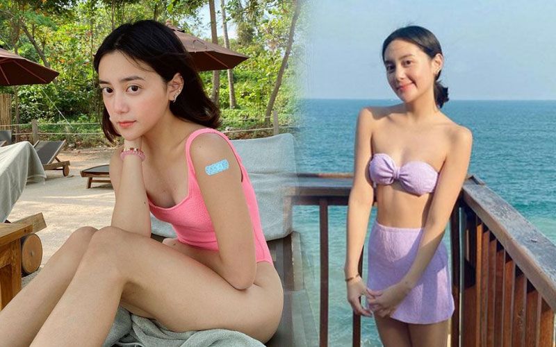 เซ็กซี่ต่อเนื่อง! 'หยดน้ำ นัดดาภรณ์'สวมชุดว่ายน้ำเว้าสูง โชว์หุ่นฮอต