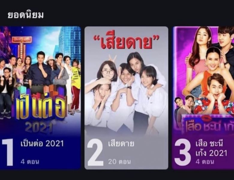 กระแสดูย้อนหลัง 'เป็นต่อ'ขึ้นอันดับ1บนแอปพลิเคชันiQIYI(อ้ายฉีอี้)