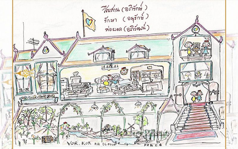 'ในหลวง'พระราชทานภาพวาดการ์ตูนฝีพระหัตถ์ 'สืบสาน รักษา ต่อยอด'