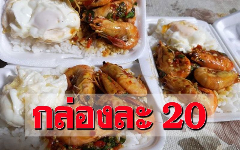 กล่องนี้20บาทกุ้งตัวโตพร้อมไข่ดาว ชี้พิกัดแล้วร้านตั้งย่านปทุมธานี