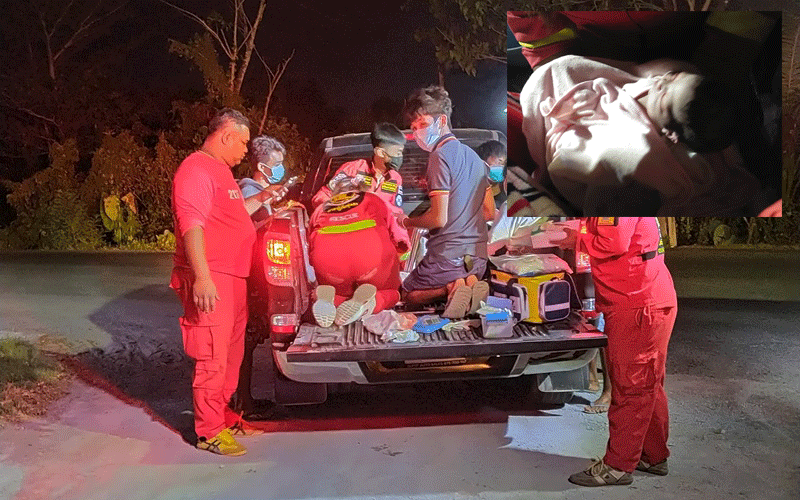 หญิงท้องแก่แรงงานเมียมมาสุดอั้น!คลอดทารกหญิงท้ายกระบะ คอหวยไม่พลาด