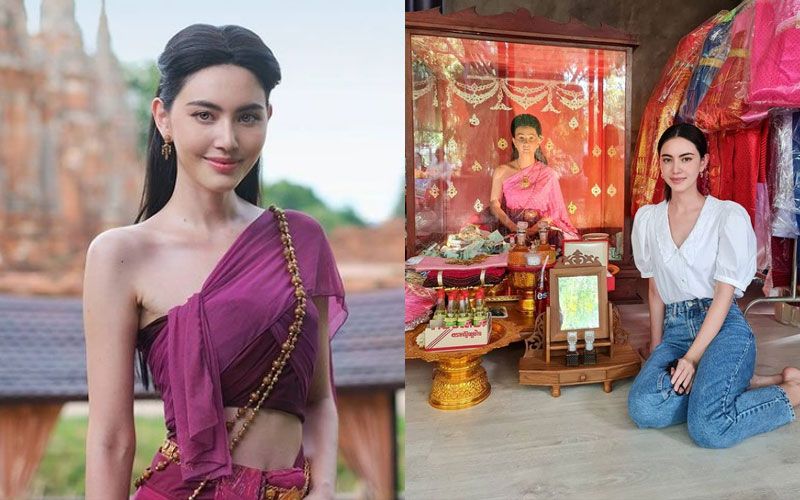 'ใหม่ ดาวิกา'เยือนถึงถิ่นขุนแผน ไหว้องค์แม่วันทอง