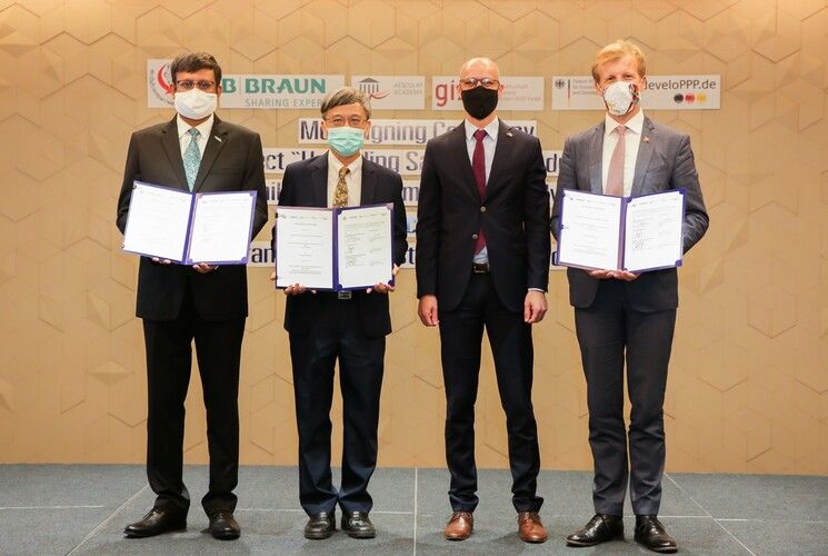 ไทย-เยอรมัน ลงนามความร่วมมือในโครงการ 'เพิ่มการผลิตผลิตภัณฑ์ฆ่าเชื้อโรคและส่งเสริมการทำความสะอาดมือ' ลดเสี่ยงโควิด-19