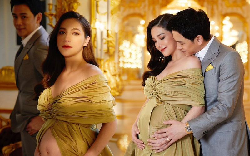 สุดอบอุ่น! 'นาตาลี-ฟลุค'ถ่ายแบบอุ้มท้อง 9 เดือนก่อนคลอด