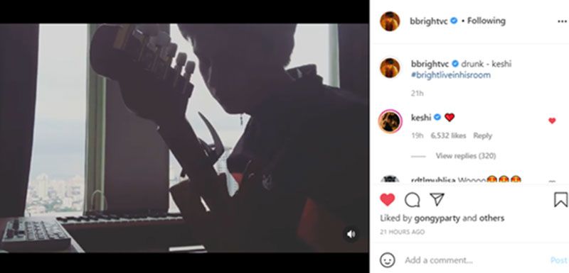 'ไบร์ท-วชิรวิชญ์'คัฟเวอร์เพลง 'drunk'ทำเอา 'keshi'เจ้าของเพลงคอมเมนต์ส่งหัวใจ