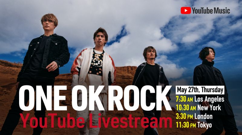 ห้ามพลาด! ‘ONE OK ROCK’ ไลฟ์สตรีมมิงสด ผ่าน YouTube