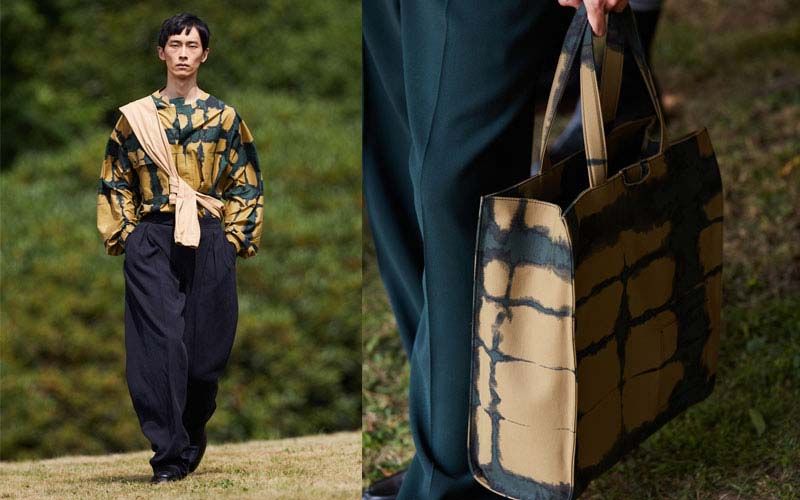 กระเป๋าลายพิมพ์มัดย้อม Ermenegildo Zegna