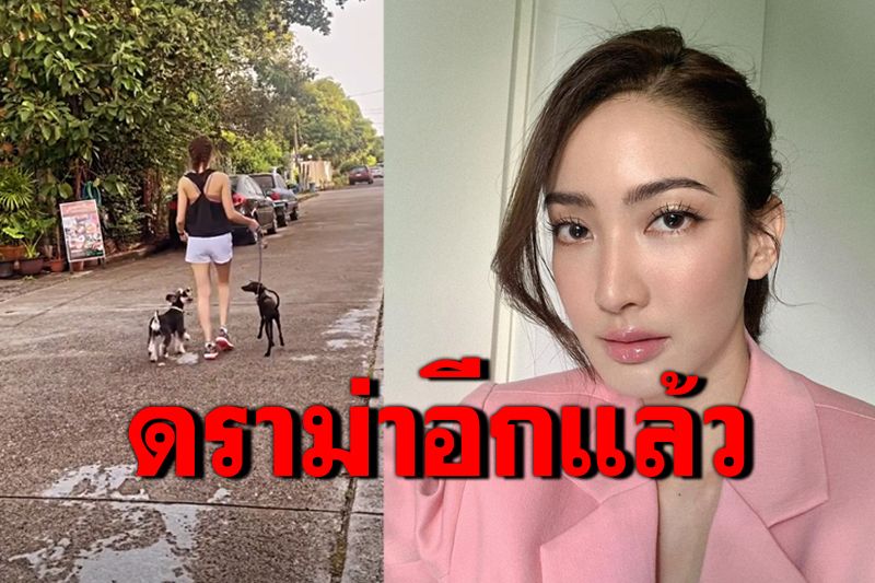 'แต้ว'ดราม่าอีกแล้ว! ชาวเน็ตถามกักตัวทิพย์ จูงหมาเดินรอบหมู่บ้าน