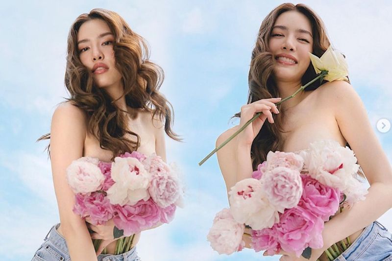 ขาวโอโม่! 'เกรซ กาญจน์เกล้า'ออร่ากระจาย อวดซีนโนบรายั่วๆ