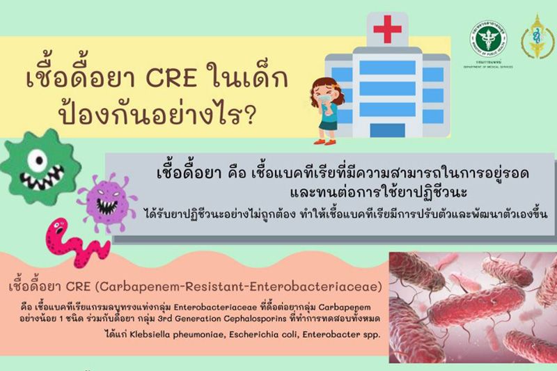 แพทย์แนะเชื้อดื้อยา CRE ในเด็กป้องกันอย่างไร?