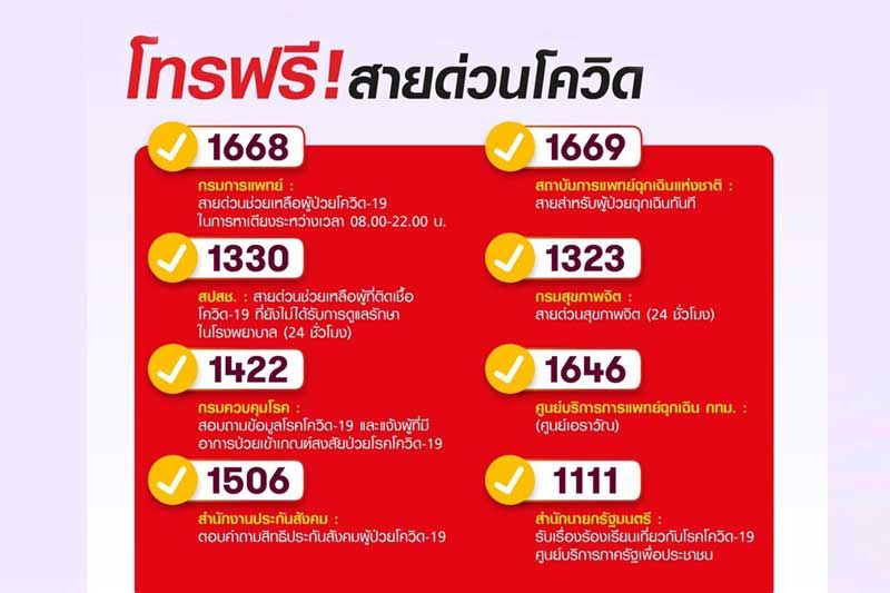 กระทรวงดีอีเอส กสทช.กลุ่มทรูเปิดให้ลูกค้าทรูมูฟเอช-โทรศัพท์บ้านทรูโทรฟรีสายด่วนโควิด