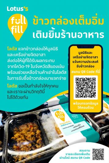 ‘ข้าวกล่องเต็มอิ่ม เติมยิ้มร้านอาหาร’