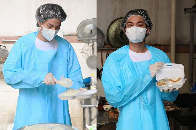 ‘กลัฟ-คณาวุฒิ’ เปิดครัว  ลงมือทำอาหาร ให้ผู้ประสบภัยโควิด-19