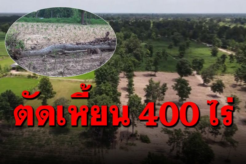 ชาวบ้านร้องตรวจสอบรุกที่ป่าสาธารณะ ตัดโค่นต้นไม้ใหญ่กว่า 400 ไร่ อีกฝ่ายโต้มี สปก.
