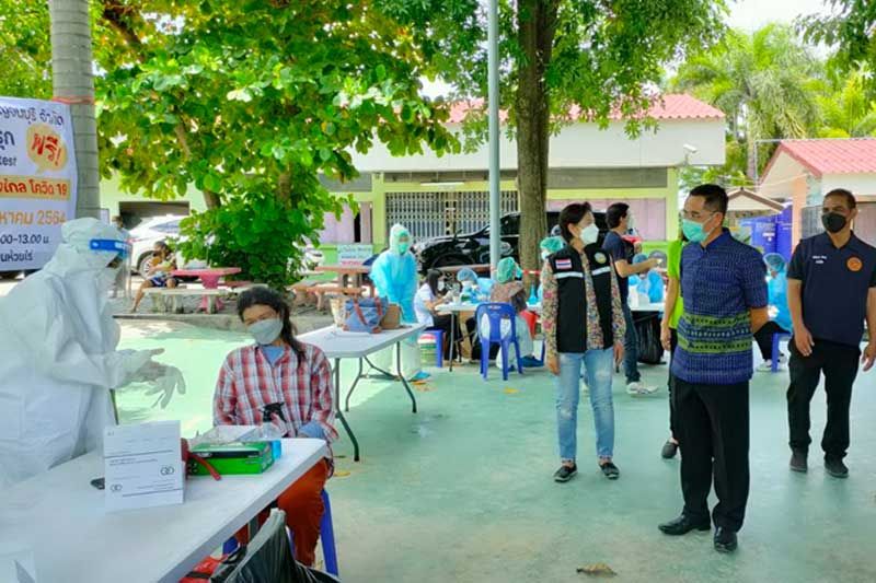 รง.ผลิตสายไฟชื่อดังเตรียมตั้งศูนย์พักคอยเพิ่ม นอภ.ท่าม่วงลงพื้นที่ตรวจหาเชื้อโควิด