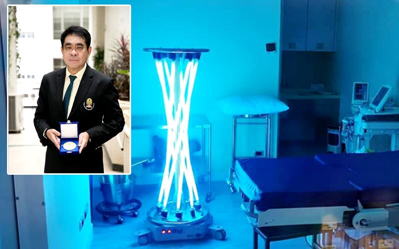 จุฬาฯ ร่วม เทคโนฯพระนครเหนือ และ Smile Robotics  พัฒนา‘น้องไฟฉาย รุ่น3’โคม UV-C ฆ่าเชื้อ COVID-19