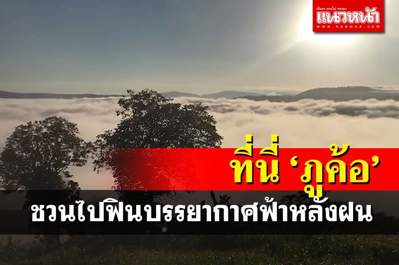 บรรยากาศเริ่มเป็นใจ ทะเลหมอกรอรับนทท. ที่ภูค้อ จ.เลย