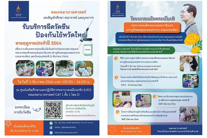 คณะพยาบาลศาสตร์ ราชวิทยาลัยจุฬาภรณ์ น้อมรำลึกในหลวง รัชกาลที่ 9 จัดกิจกรรม 'วันชาติและวันพ่อแห่งชาติ'