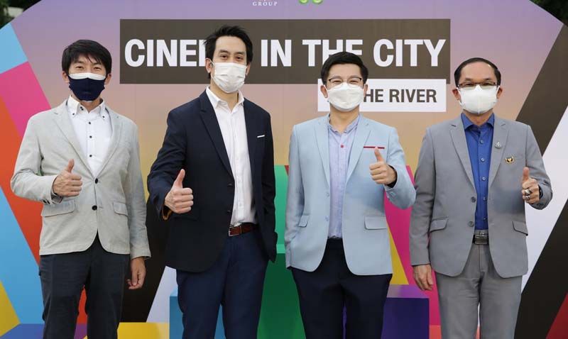 เหล่าคนดังสัมผัสประสบการณ์แบบฟินๆ  ดูหนังริมแม่น้ำเจ้าพระยา ผ่านเครื่องฉาย Laser