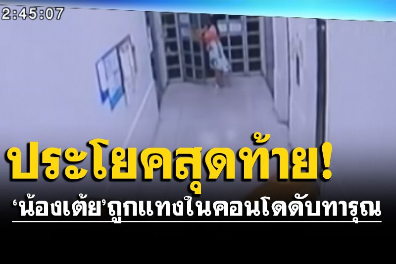 เสียงสุดท้าย 'น้องเต้ย'ถูกแทงในคอนโด 'หนูหายใจไม่ออก' ผู้เช่าผวาแห่ย้ายออก