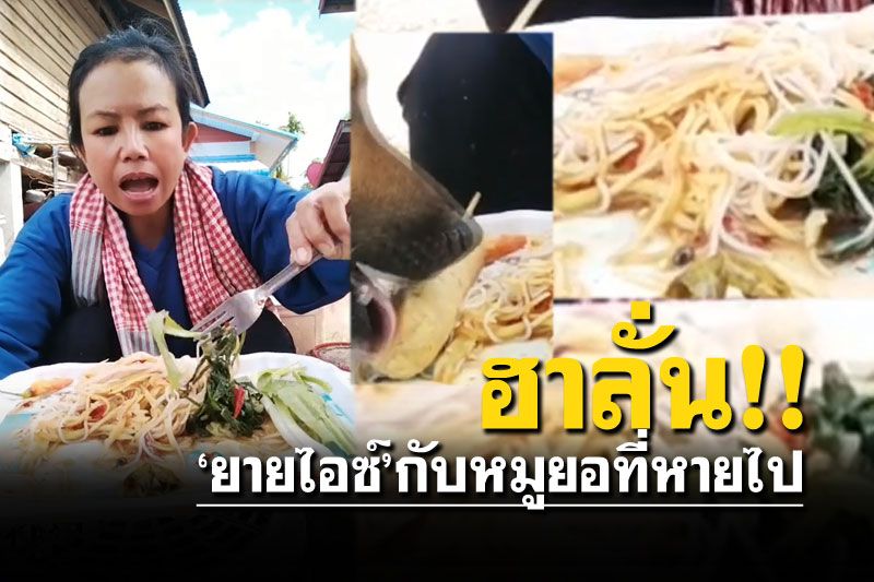 คนยิ่งหิวๆ! 'ยายไอซ์'คนดังติ๊กต๊อก วางหมูยอปุ๊บหายปั๊บ(คลิป)