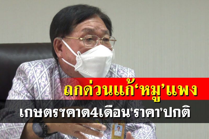 เกษตรฯถกด่วนแก้‘หมู’แพง ห้ามส่งออก-เร่งปั๊มปริมาณ คาด4เดือน‘ราคา’ปกติ