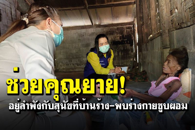 ช่วยแล้ว! คุณยายวัย70ปีอยู่ลำพังในบ้านร้างกลางสวนปาล์ม ไม่พบชื่อในทะเบียนราษฎร์