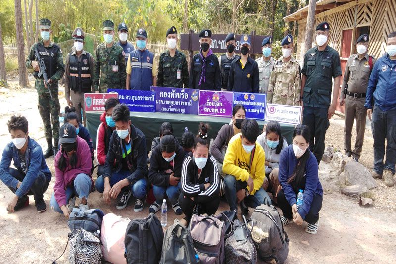 อุบลฯรวบ 14 คนลาวลอบเข้าเมือง จ่ายค่าหัวมุ่งทำงานกทม.-ปริมณฑล