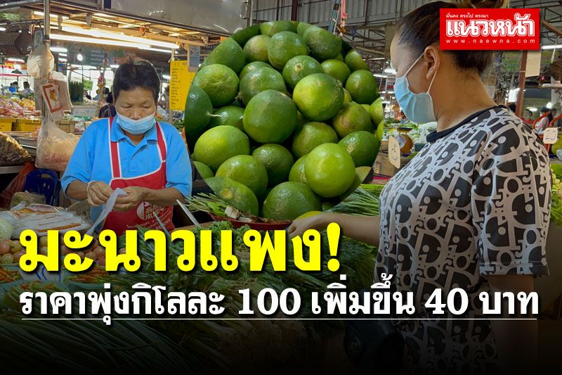 ฉุดไม่อยู่! หน้าแล้ง 'มะนาว' ราคาพุ่งกิโลละ 100 เพิ่มขึ้น 40 บาท